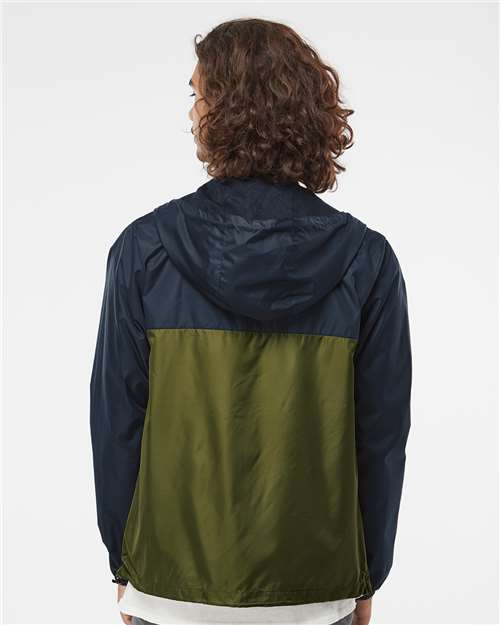 Independent Trading Co. Men's Lightweight Windbreaker Full-Zip Jacket EXP54LWZ - Classic Navy/ Army