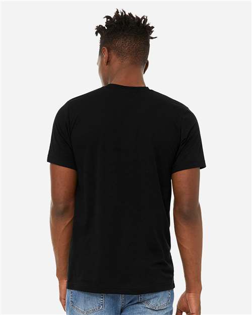 BELLA + CANVAS Unisex Sueded Tee 3301 - Solid Black Blend