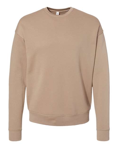 BELLA + CANVAS Unisex Sponge Fleece Drop Shoulder Crewneck Sweatshirt 3945 - Tan
