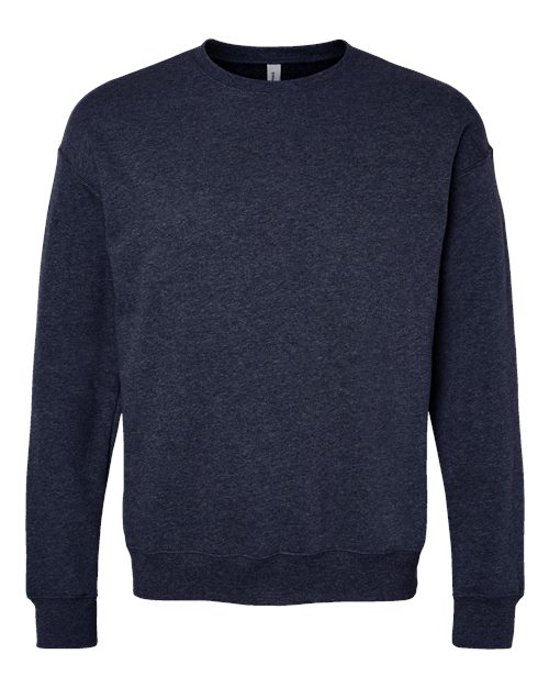 BELLA + CANVAS Unisex Sponge Fleece Drop Shoulder Crewneck Sweatshirt 3945 - Heather Navy