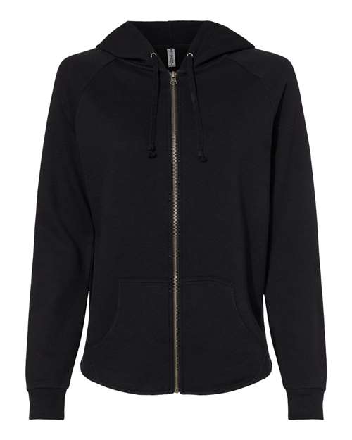 Independent Trading Co. Women's California Wave Wash Full-Zip Hooded Sweatshirt PRM2500Z