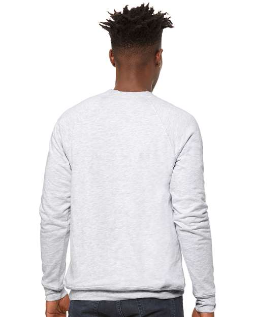 BELLA + CANVAS Unisex Sponge Fleece Raglan Crewneck Sweatshirt 3901 - Ash