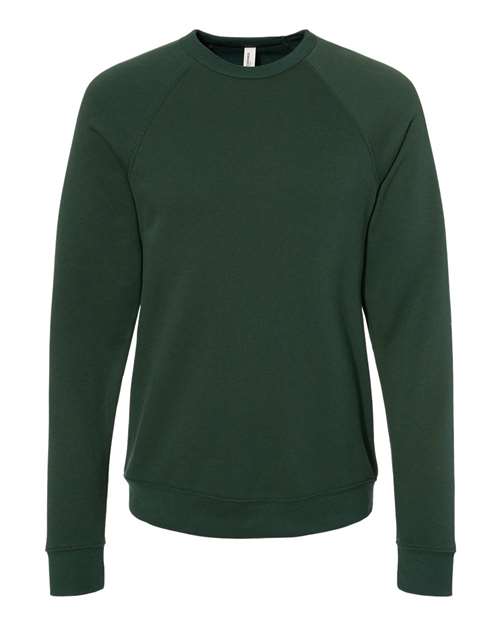 BELLA + CANVAS Unisex Sponge Fleece Raglan Crewneck Sweatshirt 3901 - Forest