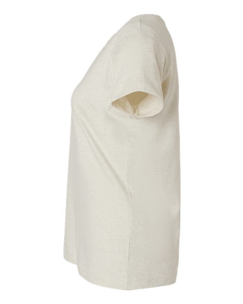 LAT Women's Fine Jersey V-Neck Tee 3507 - Natural Heather