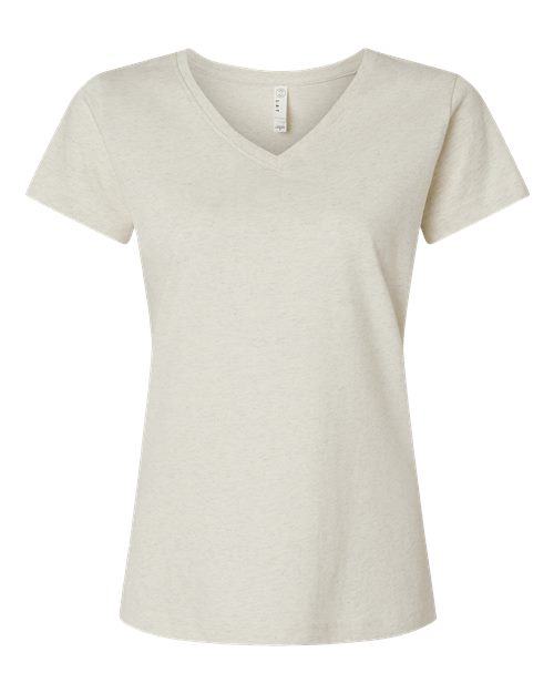 LAT Women's Fine Jersey V-Neck Tee 3507 - Natural Heather