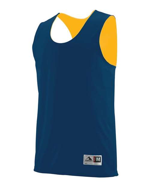 Augusta Sportswear Unisex Reversible Wicking Tank Top 148 - Navy/ Gold