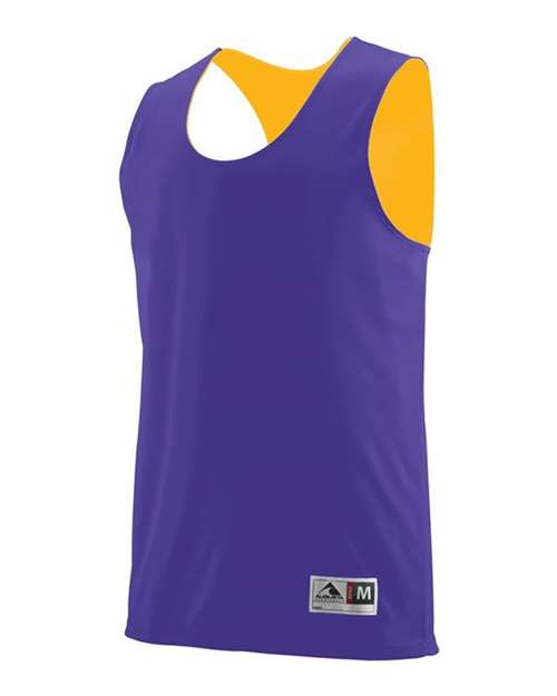 Augusta Sportswear Unisex Reversible Wicking Tank Top 148 - Purple/ Gold