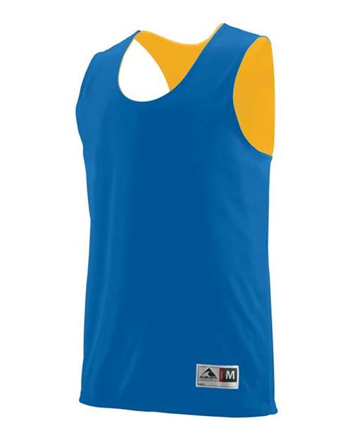 Augusta Sportswear Unisex Reversible Wicking Tank Top 148 - Royal/ Gold