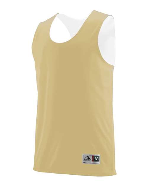 Augusta Sportswear Unisex Reversible Wicking Tank Top 148 - Vegas Gold/ White