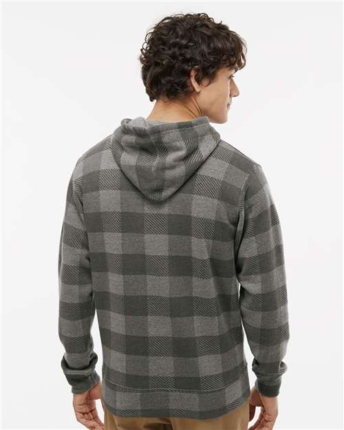 J. America Men's Triblend Fleece Hooded Sweatshirt 8871 - Smoke Triblend Buffalo