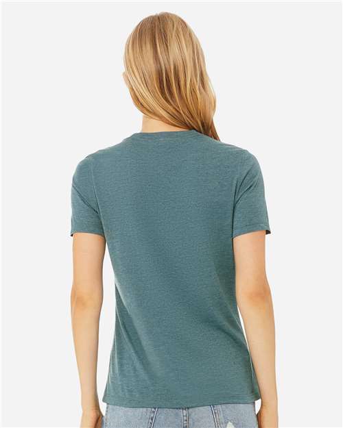 BELLA + CANVAS Women’s Relaxed Fit Heather CVC Tee 6400CVC - Heather Deep Teal