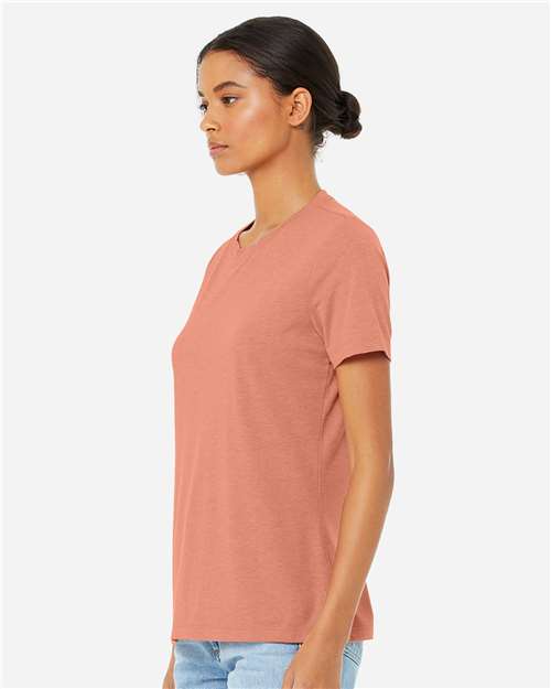 BELLA + CANVAS Women’s Relaxed Fit Heather CVC Tee 6400CVC - Heather Sunset
