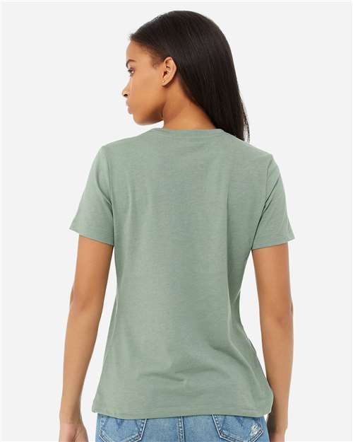 BELLA + CANVAS Women’s Relaxed Fit Heather CVC Tee 6400CVC - Heather Sage