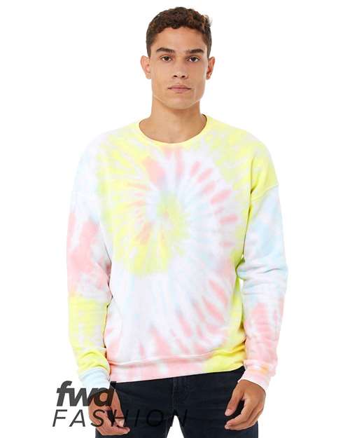 BELLA + CANVAS Unisex FWD Fashion Tie-Dyed Crewneck Sweatshirt 3945RD