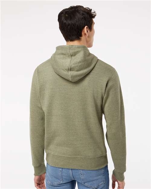 J. America Men's Triblend Fleece Hooded Sweatshirt 8871 - Olive Triblend