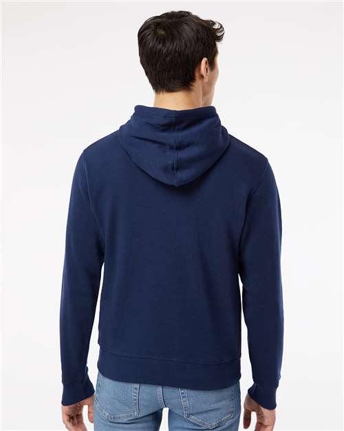 J. America Men's Triblend Fleece Hooded Sweatshirt 8871 - True Navy Solid