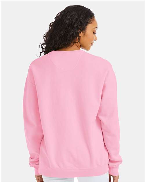 ComfortWash by Hanes Unisex Garment-Dyed Crewneck Sweatshirt GDH400 - Cotton Candy
