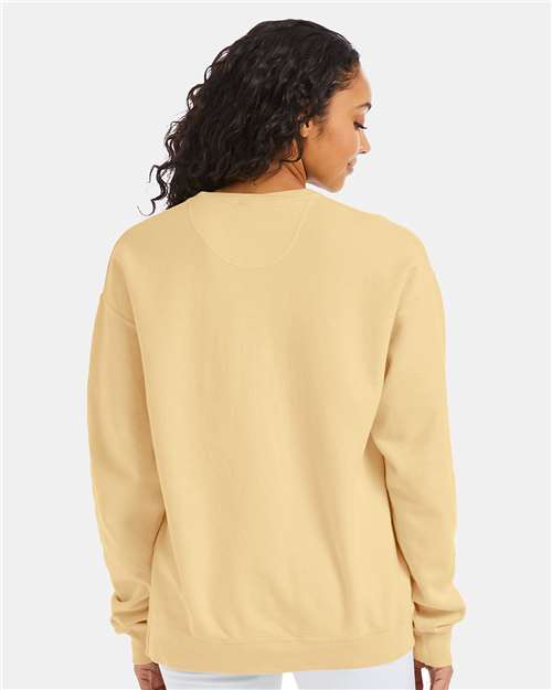 ComfortWash by Hanes Unisex Garment-Dyed Crewneck Sweatshirt GDH400 - Summer Squash Yellow