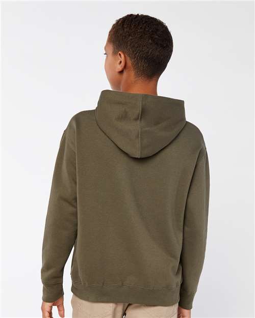 LAT Youth Fleece Hoodie Sweatshirt 2296 - Military Green