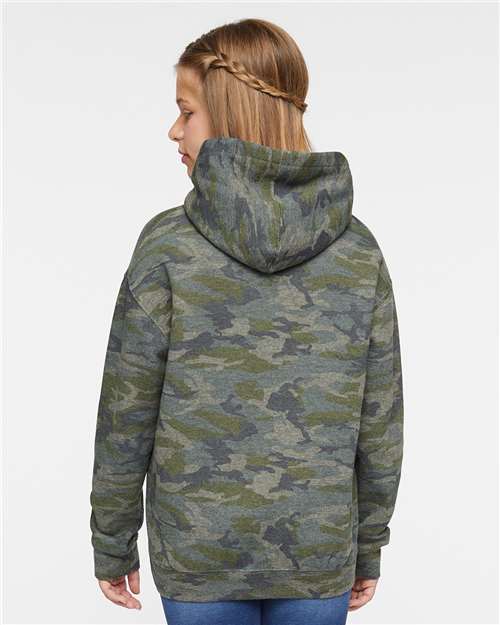 LAT Youth Fleece Hoodie Sweatshirt 2296 - Vintage Camo