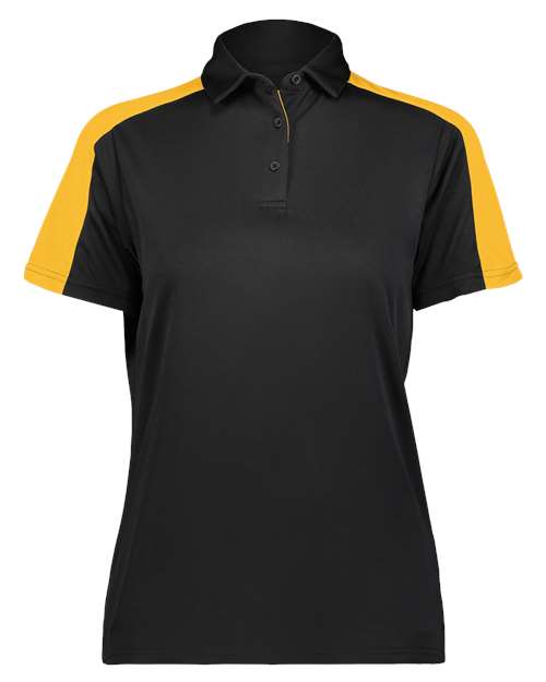 Augusta Sportswear Women's Two-Tone Vital Polo 5029 - Black/ Gold