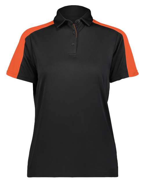 Augusta Sportswear Women's Two-Tone Vital Polo 5029 - Black/ Orange
