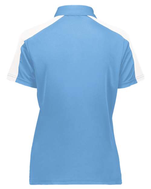 Augusta Sportswear Women's Two-Tone Vital Polo 5029 - Columbia Blue/ White