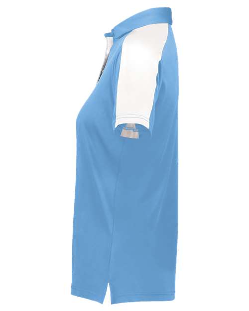 Augusta Sportswear Women's Two-Tone Vital Polo 5029 - Columbia Blue/ White
