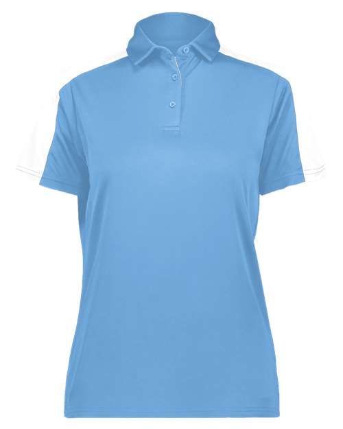 Augusta Sportswear Women's Two-Tone Vital Polo 5029 - Columbia Blue/ White