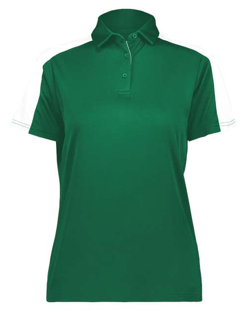 Augusta Sportswear Women's Two-Tone Vital Polo 5029 - Dark Green/ White