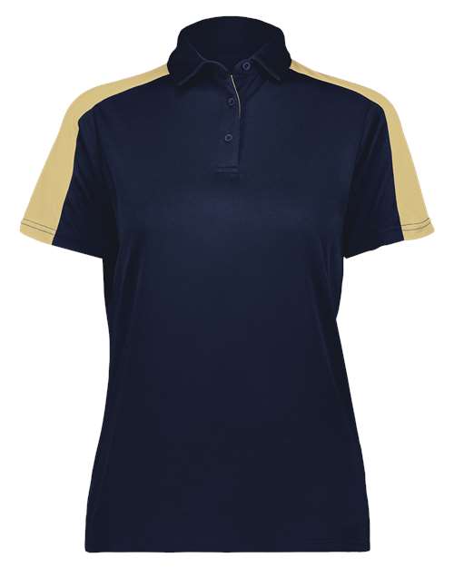 Augusta Sportswear Women's Two-Tone Vital Polo 5029 - Navy/ Vegas Gold
