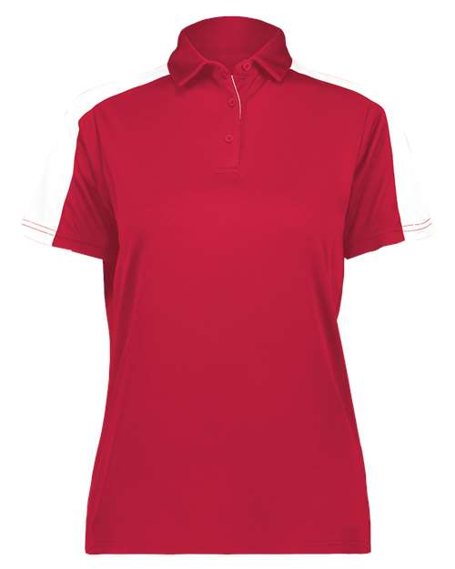 Augusta Sportswear Women's Two-Tone Vital Polo 5029 - Scarlet/ White