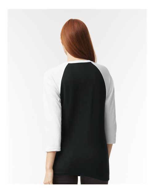 American Apparel Unisex CVC Three-Quarter Sleeve Tee 2003CVC
