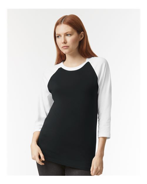 American Apparel Unisex CVC Three-Quarter Sleeve Tee 2003CVC