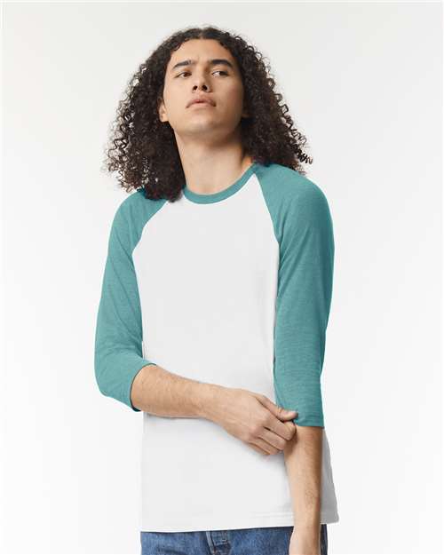 American Apparel Unisex CVC Three-Quarter Sleeve Tee 2003CVC