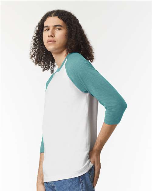 American Apparel Unisex CVC Three-Quarter Sleeve Tee 2003CVC