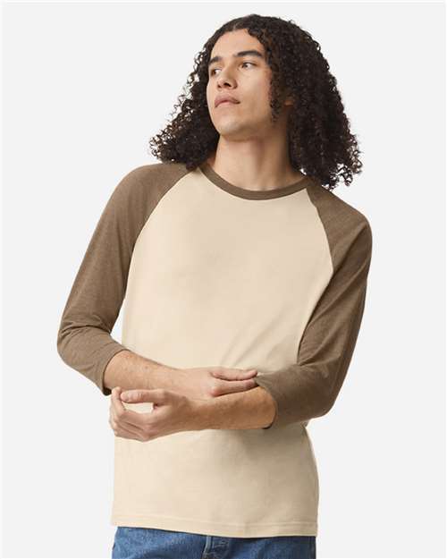 American Apparel Unisex CVC Three-Quarter Sleeve Tee 2003CVC