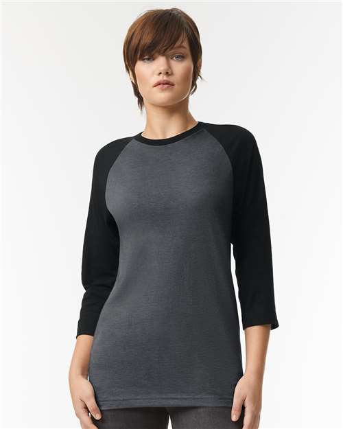 American Apparel Unisex CVC Three-Quarter Sleeve Tee 2003CVC