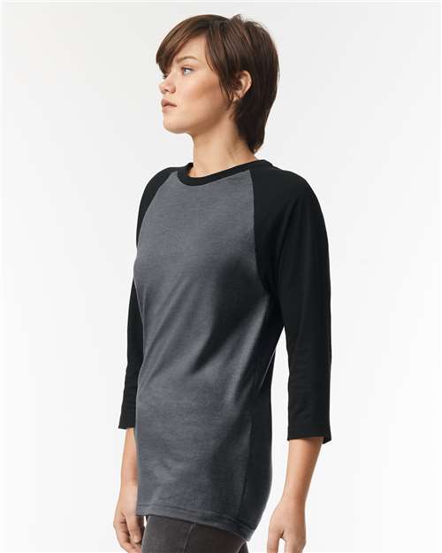 American Apparel Unisex CVC Three-Quarter Sleeve Tee 2003CVC