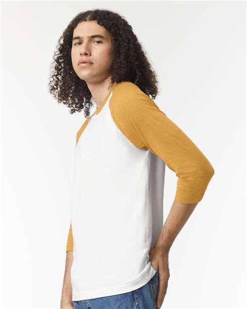 American Apparel Unisex CVC Three-Quarter Sleeve Tee 2003CVC