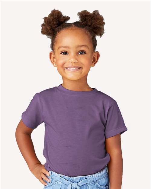 BELLA + CANVAS Toddler Jersey Tee 3001T - Heather Team Purple