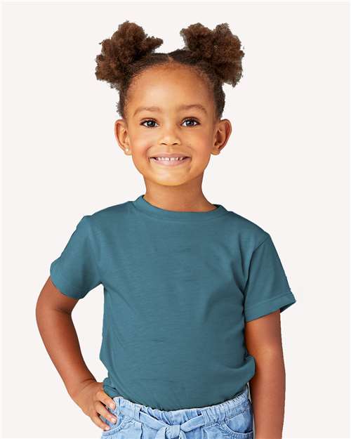 BELLA + CANVAS Toddler Jersey Tee 3001T - Heather Deep Teal