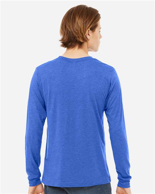 BELLA + CANVAS Unisex Triblend Long Sleeve Tee 3513 - True Royal Triblend