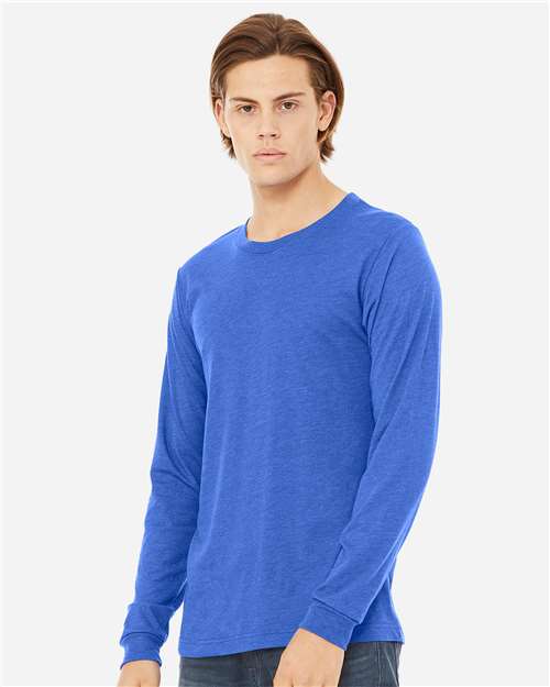 BELLA + CANVAS Unisex Triblend Long Sleeve Tee 3513 - True Royal Triblend