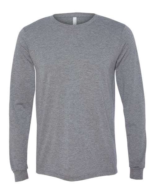 BELLA + CANVAS Unisex Triblend Long Sleeve Tee 3513 - Grey Triblend