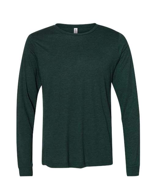 BELLA + CANVAS Unisex Triblend Long Sleeve Tee 3513 - Emerald Triblend
