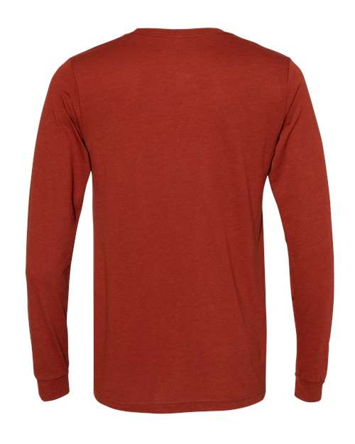 BELLA + CANVAS Unisex Triblend Long Sleeve Tee 3513 - Brick Triblend
