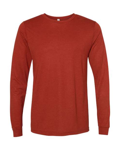 BELLA + CANVAS Unisex Triblend Long Sleeve Tee 3513 - Brick Triblend