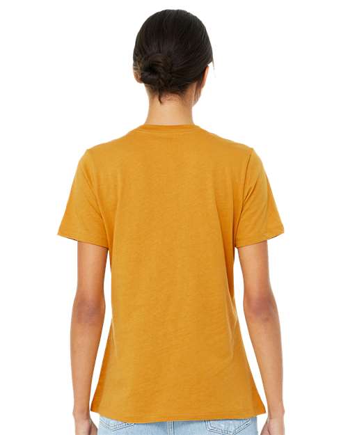 BELLA + CANVAS Women’s Relaxed Fit Heather CVC Tee 6400CVC - Heather Mustard
