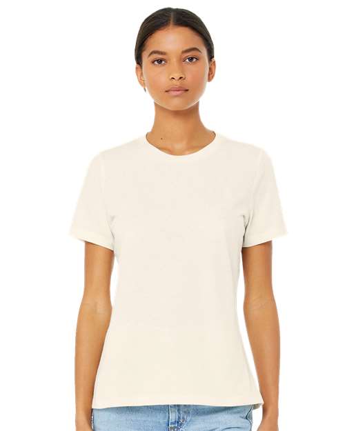 BELLA + CANVAS Women’s Relaxed Fit Heather CVC Tee 6400CVC - Heather Natural